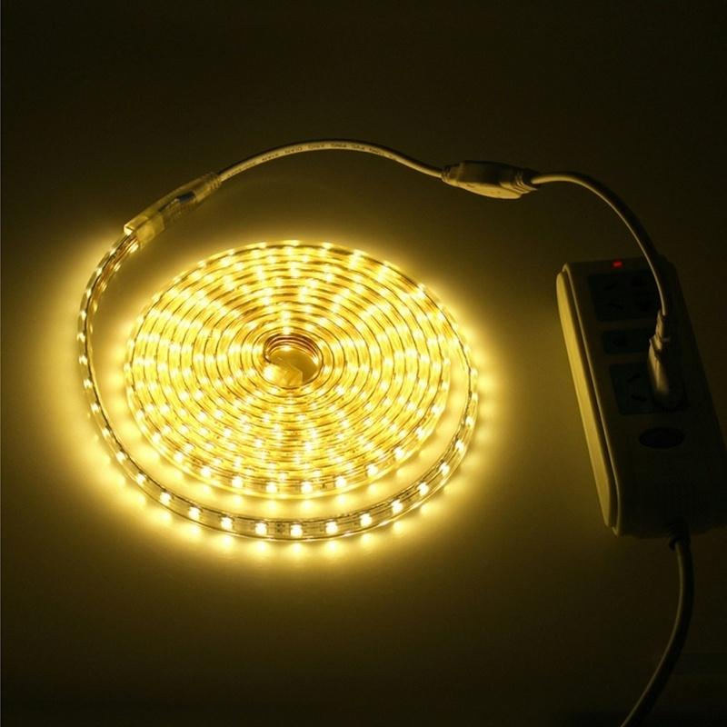 1M Waterproof SMD 5050 LED Strip 220V 230V 60leds/m Flexible Tape Rope Light