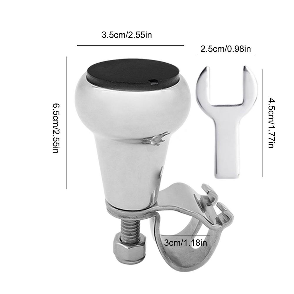 Boat Steering Wheel Ball 316 Stainless Steel Grip Knob Turning Helper Hand Control Ball Marine Steering Wheel Spinner Knob Aid