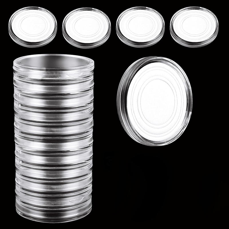 100Pcs/Set Collectible Coin Boxes Protective Coins Transparent Storage Capsules Round Coin Holder Organizer