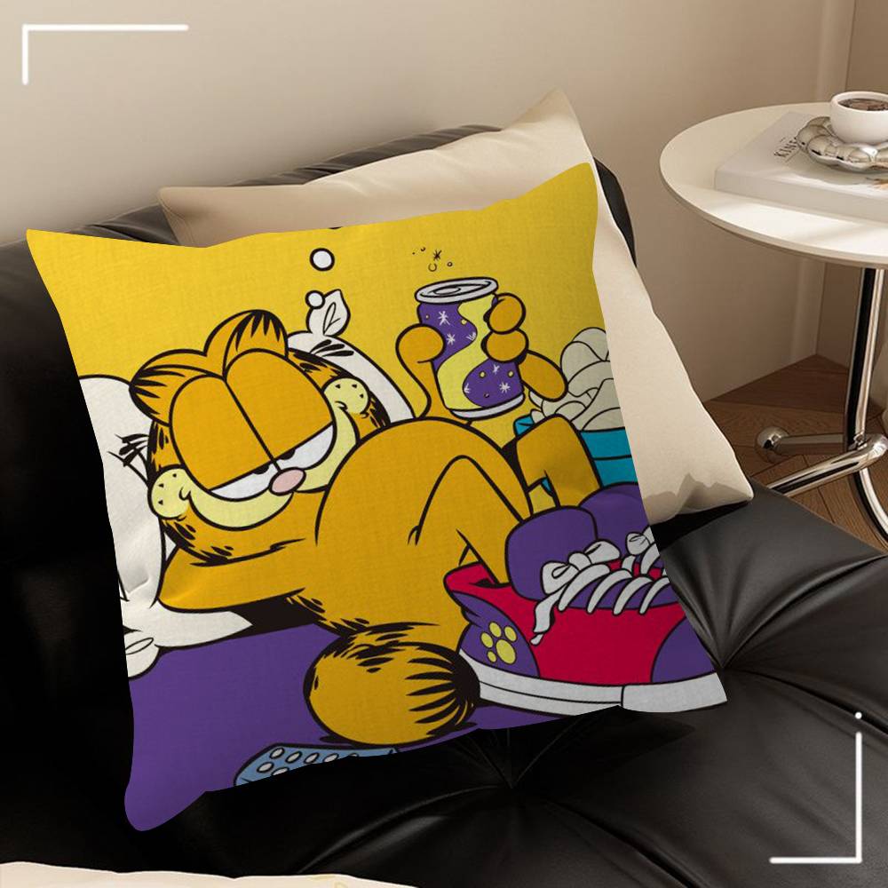 Federa per cuscino personalizzata con simpatico gatto anime G-GarfieldS-s, decorazione per camera da letto, festa per bambini, regalo di compleanno.