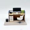 Realistisches Büro-Szenen-Modell mit Aktenschrank, Schreibtisch und Stuhl, Mini-Puppenhaus-Arbeitsdeko, Heimbüro-Ornament, ästhetische Raumdekoration