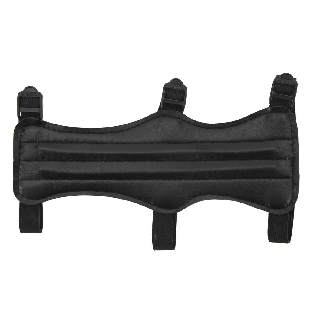 Shooting Arm Protector PU Leather Black Universal Archery Arm Guard for Archery Hall Scenic Spot