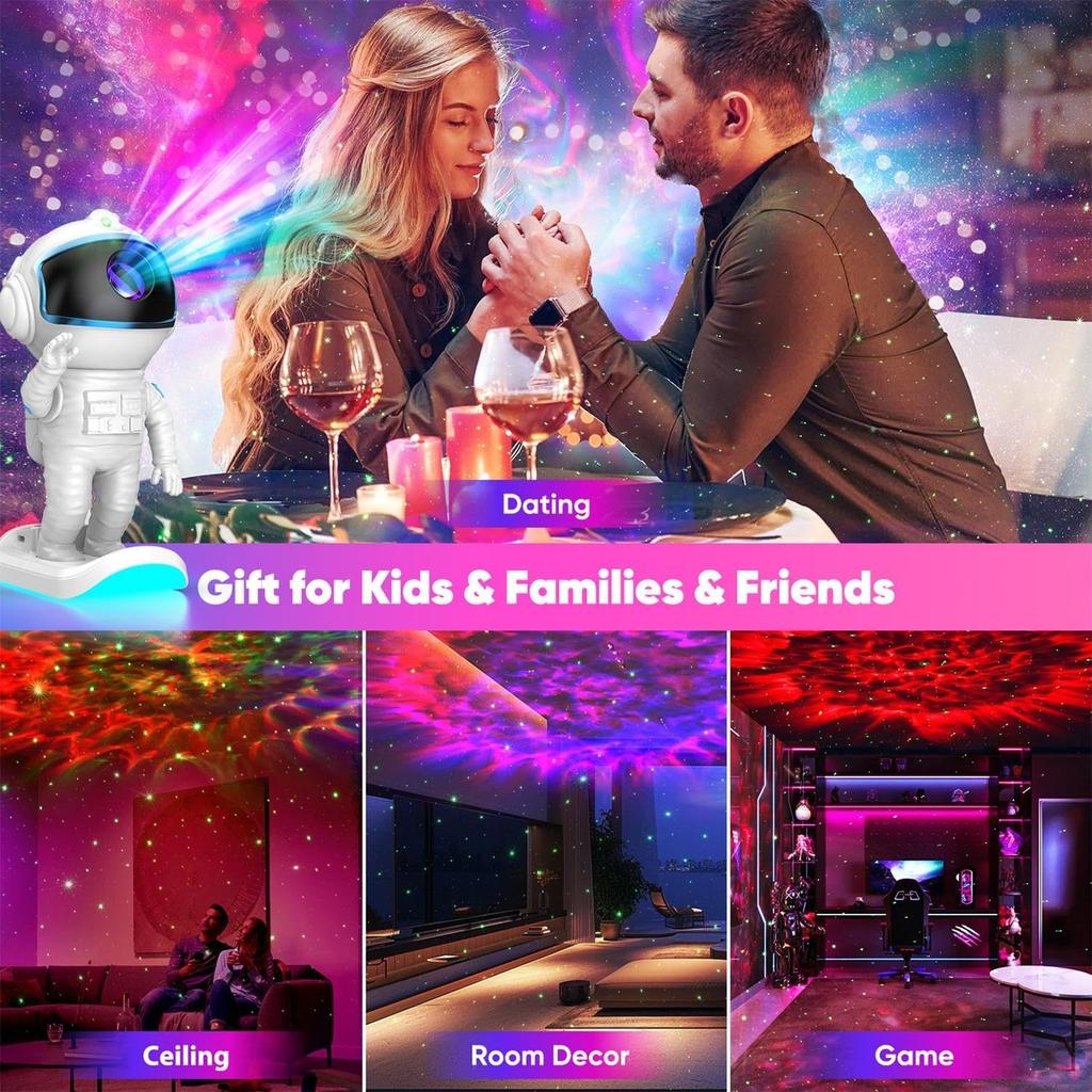 Astronaut Galaxy Projector, Star Night Light for Kids Bedroom