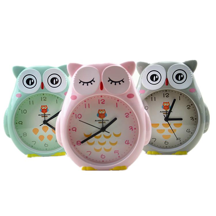 Simple Candy Color Digital Desktop Clock, Cartoon Owl Small Alarm Clock, Student 9.9 Daily Necessities General Merchandise Batch