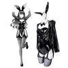 Black Bunny Girl Cosplay Costume Set, Halloween Party Fancy Dress, Anime Bunny Suit with Ears for Women