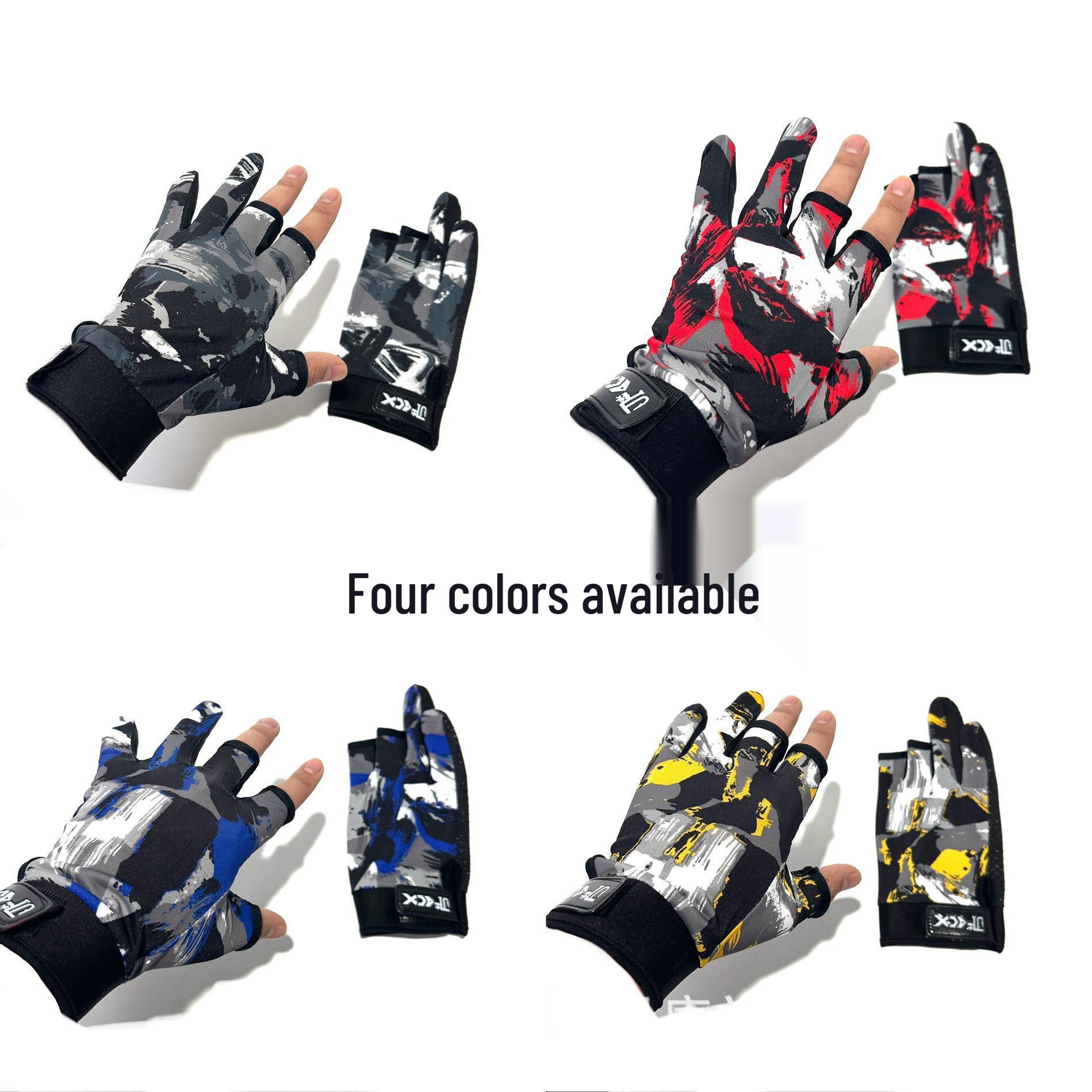 Fishing Gloves Three-Fingerless Outdoor Breathable Lure Casting Sea Fishing Fingerless.