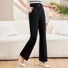 Pantalon Casual Évasé Élastique Élégant pour Femme