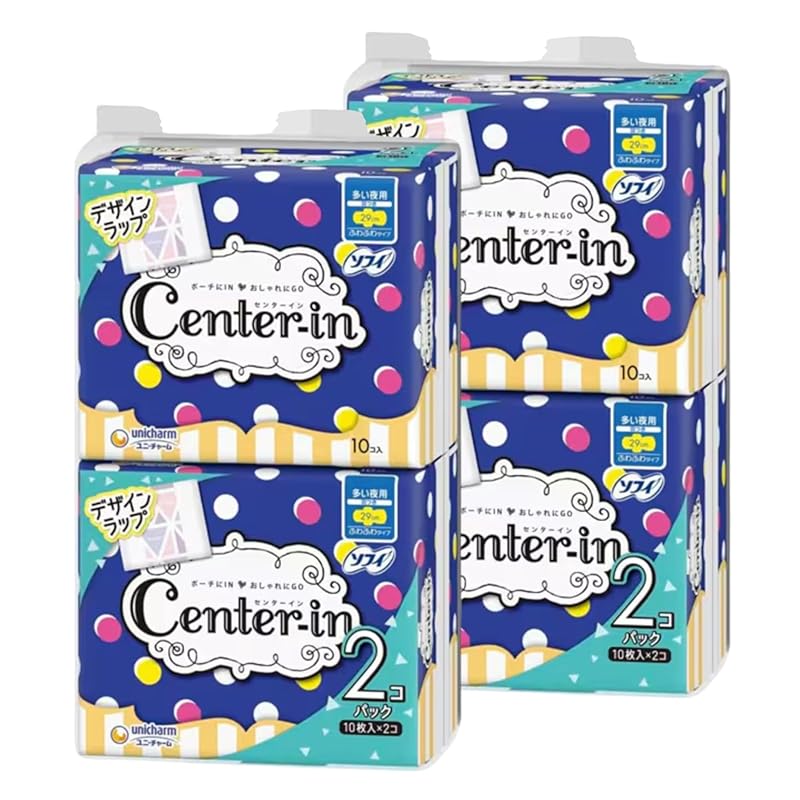 

[Bulk purchase] Center Inn Fluffy type For many nights with wings 10 pieces x 2 packs x 2 pieces Sanitary products napkin