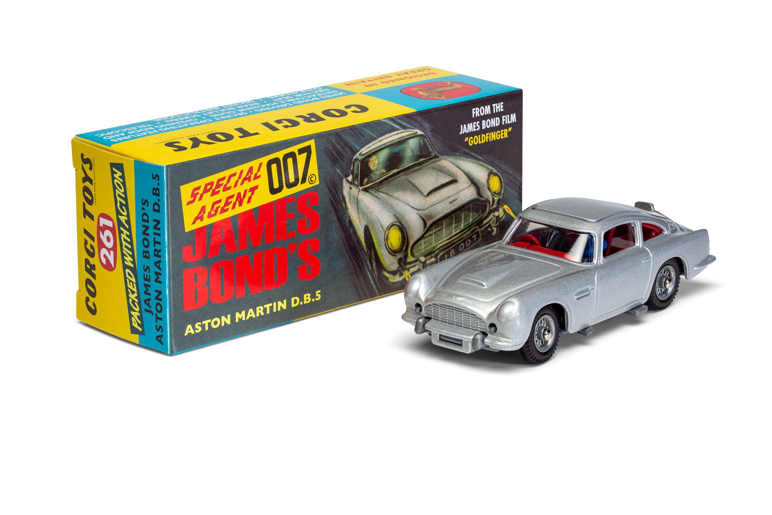 

Масштабная модель Corgi Aston Martin DB5 Серебристый Автомобиль Бонда 007 Corgi Retro Металлическая Модель Автомобиля 1/43