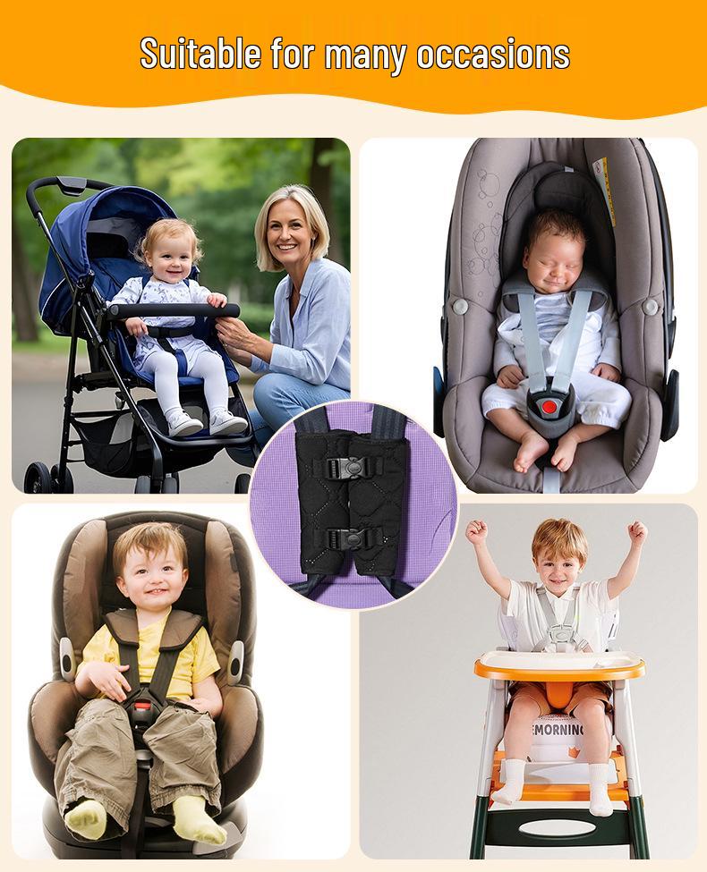 Portable Baby Car Seat and Stroller Strap Cover: Anti-Kick Shoulder Protector and Safety Belt.