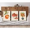 3Pcs Retro Disco Oranges Wall Art Funky Girl Preppy Wall Decor Pictures Fashion Glam Fruit Orange Food Mirror Ball Posters Canvas Prints for Bar Cart
