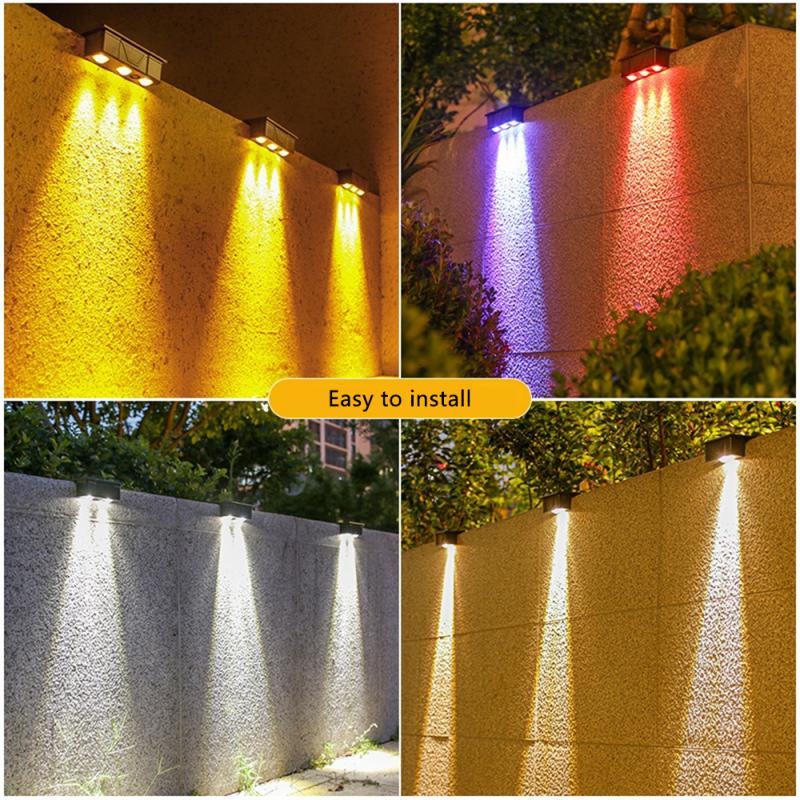 Solar Outdoor Wall Lamp Easy Installation High Quality Ambient Lighting Decorative Lamp Multi-functional Design Low Maintenance