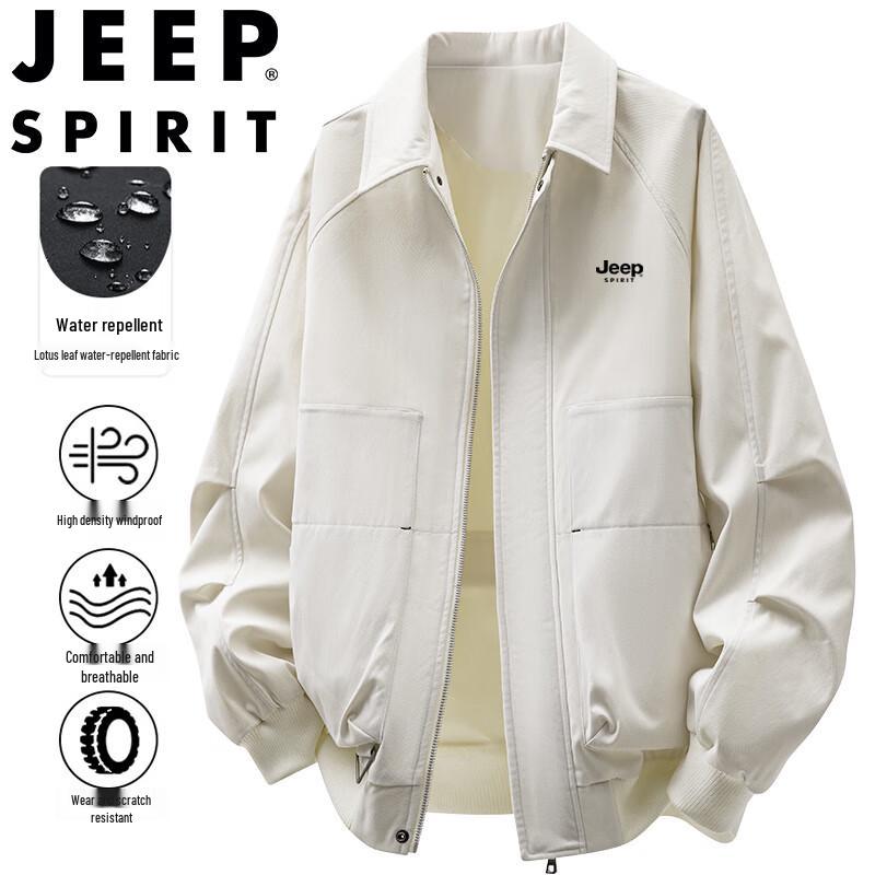 JEEP SPIRIT Men's Casual Windproof Waterproof Jacket