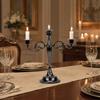 Metal Antique Metal Candle Holder Black Classic Indoor Ornament  Hotel Indoor Layout