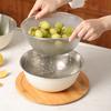 Stainless Steel Drain Basket Set with Lid Multi-Purpose Vegetable Salad Bowl Large Fine Mesh Kitchen Colander for Fruits Rice Washing