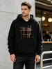 2026 New Unisex Casual Versatile Style Fashion Sports Hoodie with Abstract Line Art Print, Geometric Aesthetic Design Pattern - Casual Pullover with