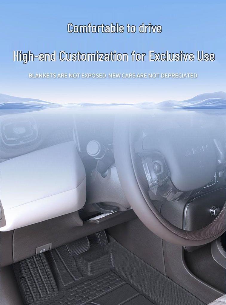26 New GAC AION UT TPE Full Coverage Waterproof Floor Mats for Driver's Side Carpet and Trunk
