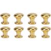 JTLB 8pcs 1:12 Scale Miniature Round Head Pull Handle Metal Simple Dollhouse Door Handle Knobs (Golden)