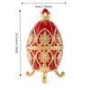 European Style Easter Egg Ornament Zinc Alloy Retro Egg Shape Jewelry Storage Box Tall Feet Jewelry Organizer Birthday Gifts
