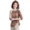 2025 Spring Irregular Long Sleeve T-shirt for Mothers, Fashionable 40s-50s Base Layer Top