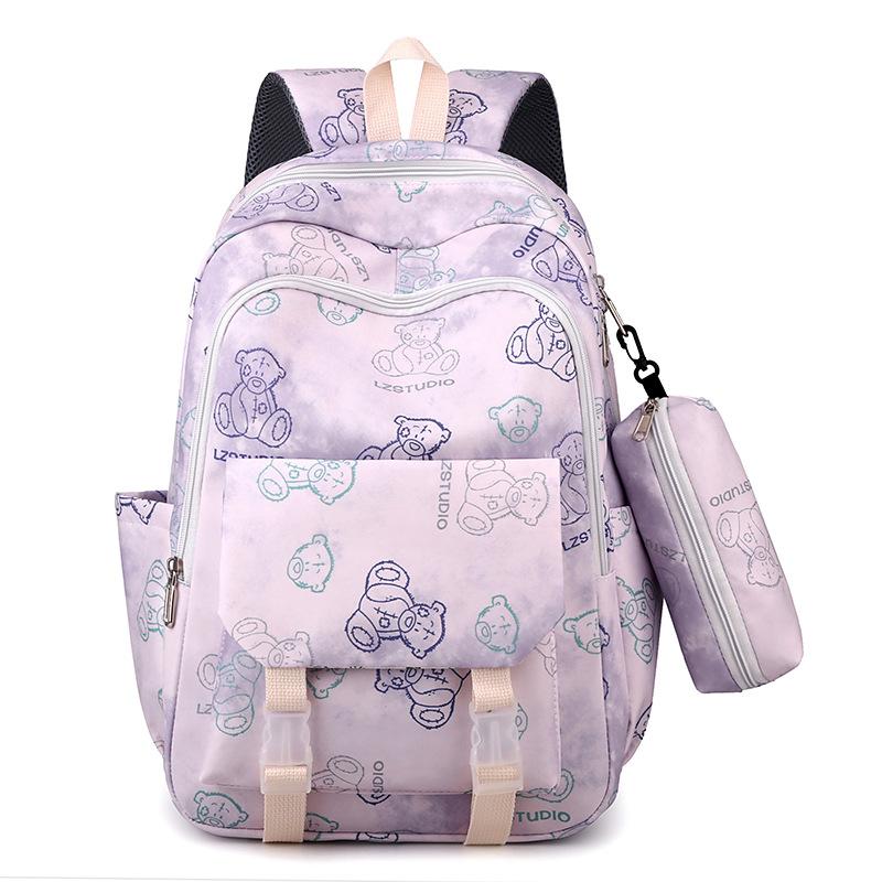 

Новый женский рюкзак для учеников начальной и средней школы, школьный рюкзак большой вместимости, модный, для поездок на работу, компьютерный рюкзак, сумка для отдыха и путешествий фиолетовый