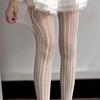 Collant Rete Diamante Retrò: Strisce Verticali e Sexy Design Intrecciato