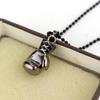 Geometric Punk Style Metal Pendant Necklace With Boxing Glove Charm For Men And Women