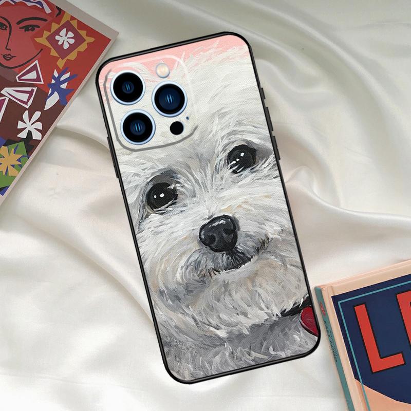 Bichon Frise Dog Puppy Phone Case For iPhone 16 15 14 13 12 11 Pro Max XS X XR Plus 13 12 Mini Cover Coque