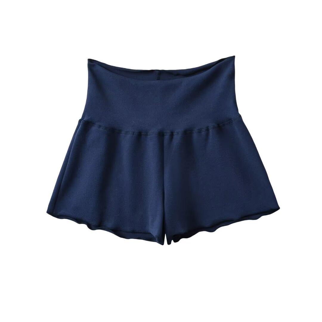 

Узкие шорты в американском стиле с узкими краями, женские повседневные брюки три четверти, модные трендовые шорты L темно-синий