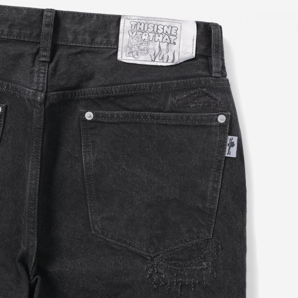 Thisisneverthat [tnt Xfelix The Cat] Damaged Jeans Fx233dpa5p01