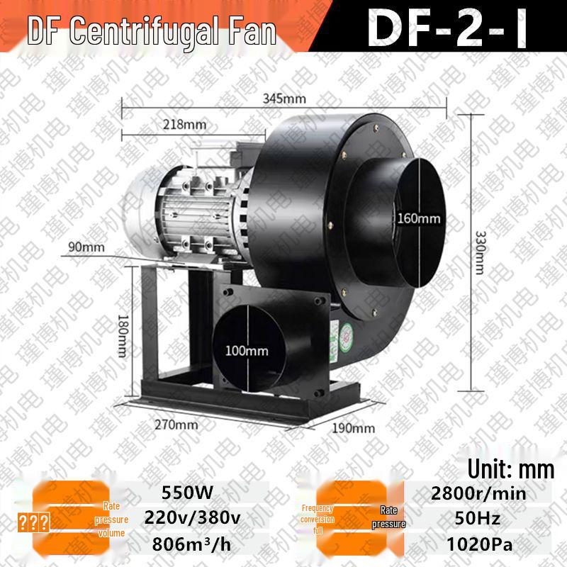 High-Temperature Resistant Multi-Blade Industrial Centrifugal Fan 220V/380V
