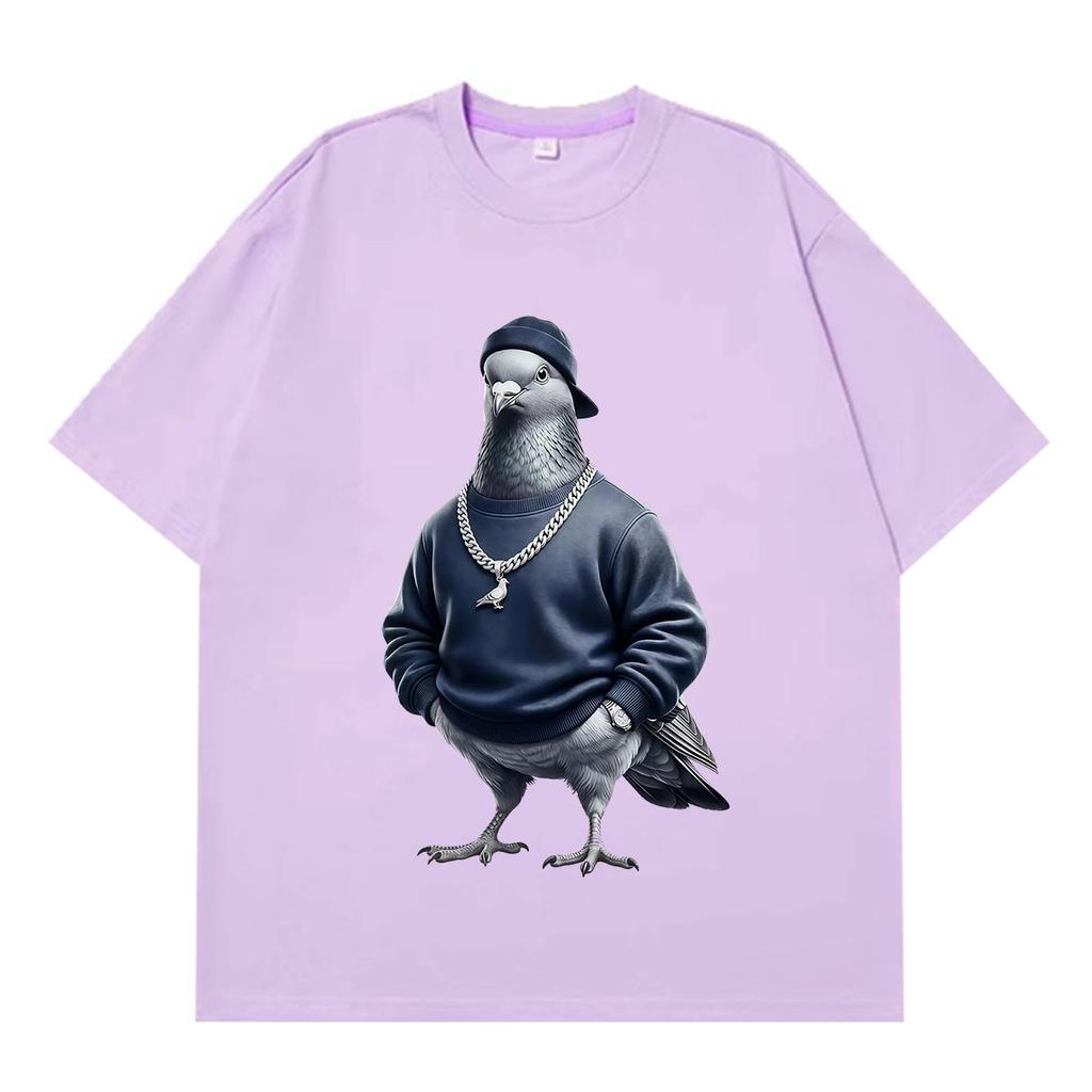 Funny Pigeon Meme Tshirts Unisex Unisex Fashion Hip Hop Tshirt Shortsleeved Loose Casual Cotton Oversized Tshirts Streetwear