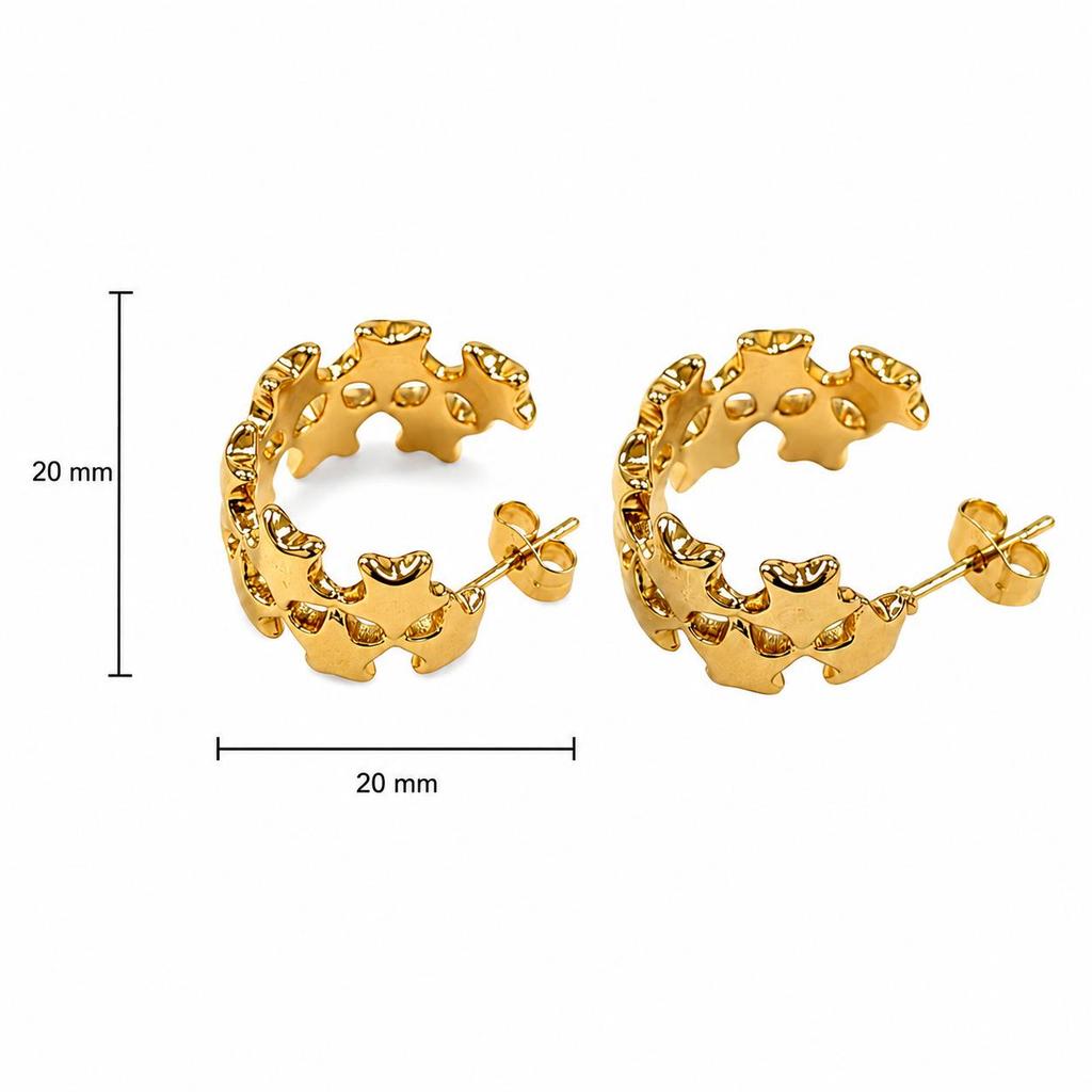 Elegant Stainless Steel C-shaped Trendy Earrings