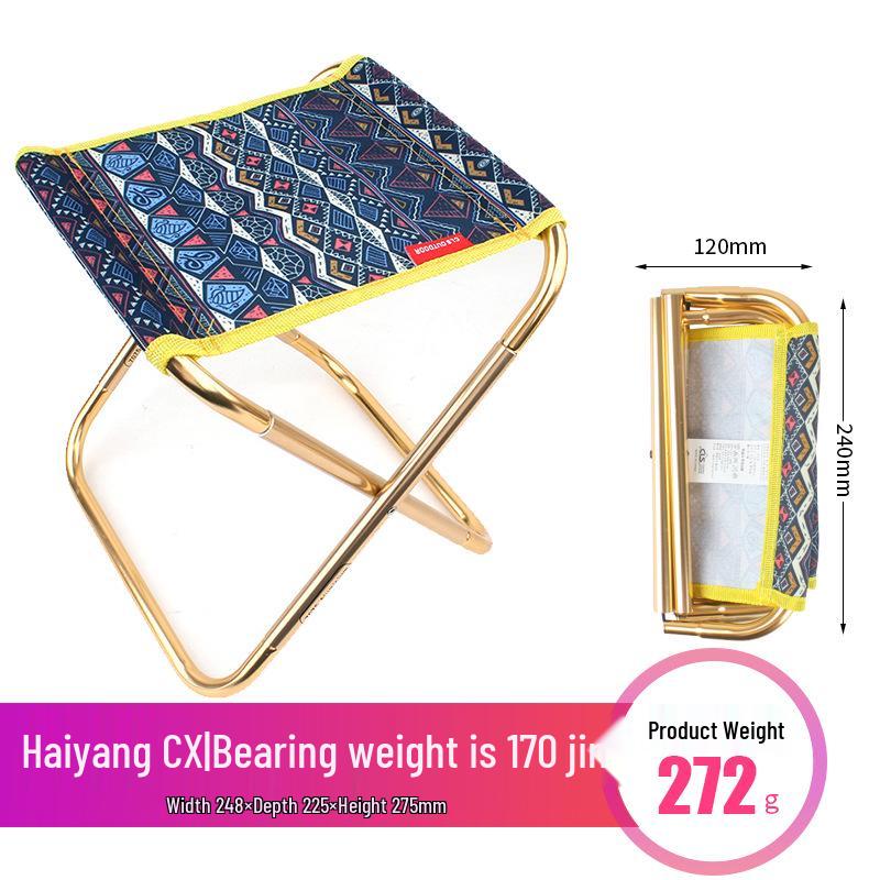 Portable Outdoor Aluminum Folding Chair for Camping and Fishing