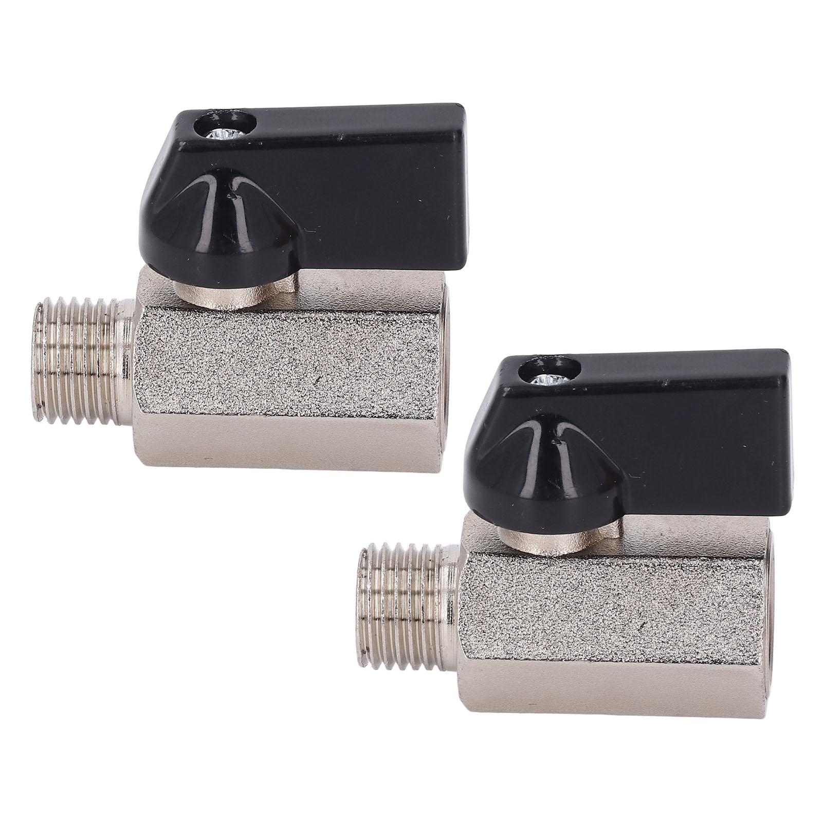 

2 шт. Латунний міні-кульовий кран Малий DN8 G14 Зовнішня Внутрішня різьба Гальванічне покриття Піскоструминна обробка