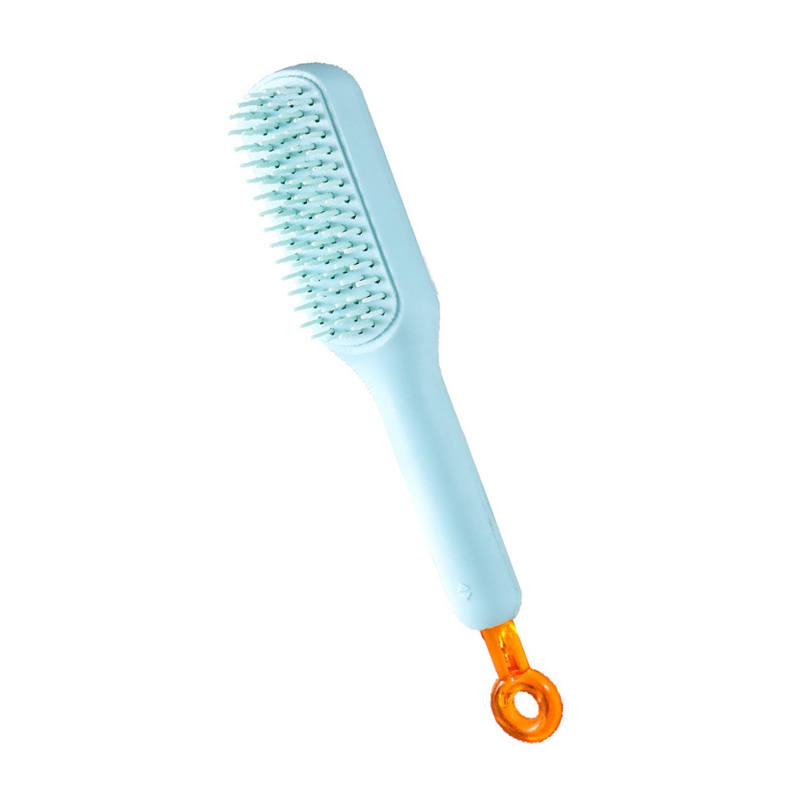 

Выдвижная щетка для собак Мягкая щетка для удаления шерсти домашних животных для маленьких собак и кошек Нежный инструмент для груминга для эффективного удаления шерсти синий