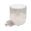 360 Degree Rotating Grain Dispenser Plastic 6 Compartments Kitchen Storage Container for Rice Beans White