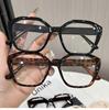 Vintage Large Frame Anti Blue Light Glasses For Men Women Lightweight Reading Eyewear Fashion Photo Decoration Plain Spectacles