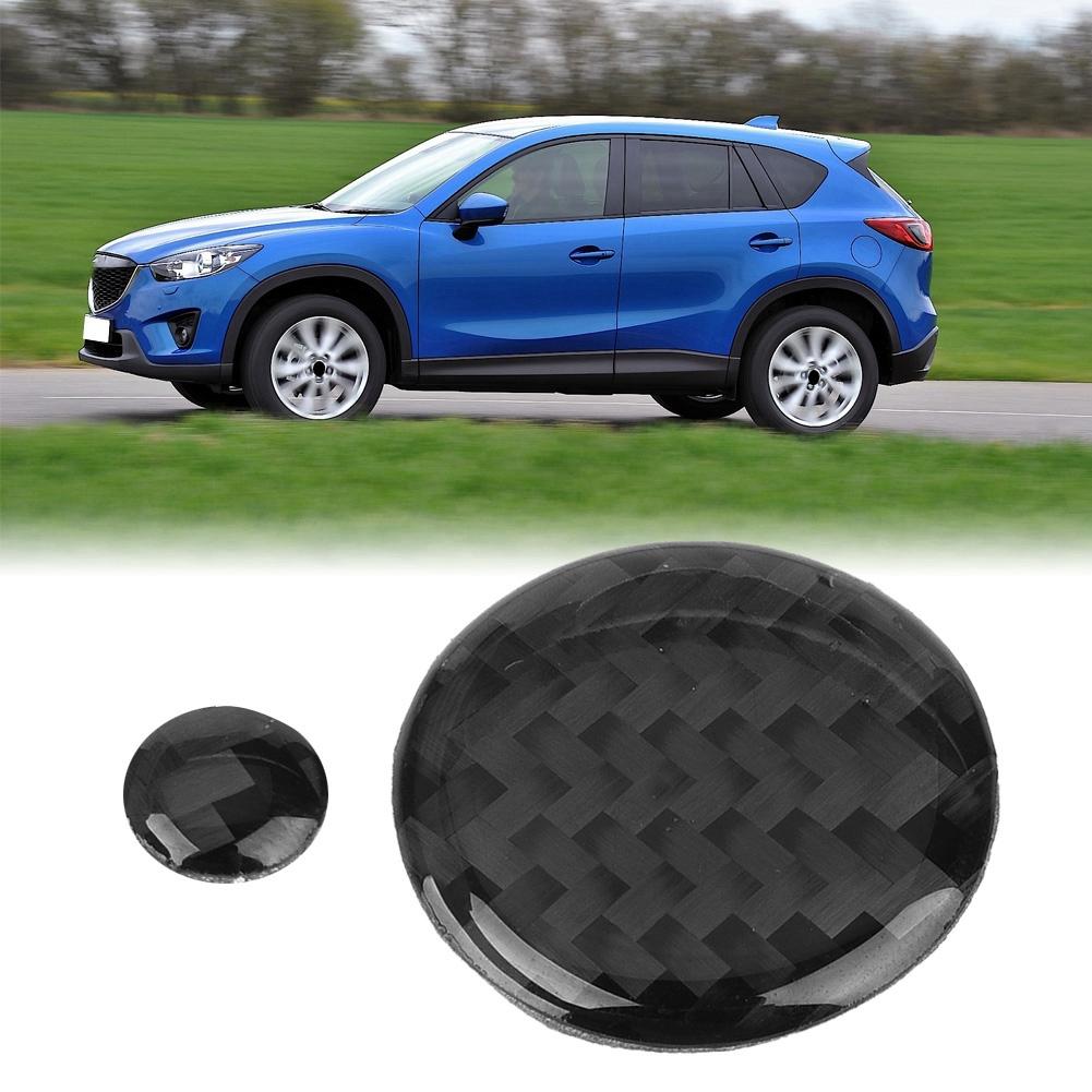 2 Pezzi Copribottoni Volume in Vera Fibra di Carbonio per Mazda CX5 20172018
