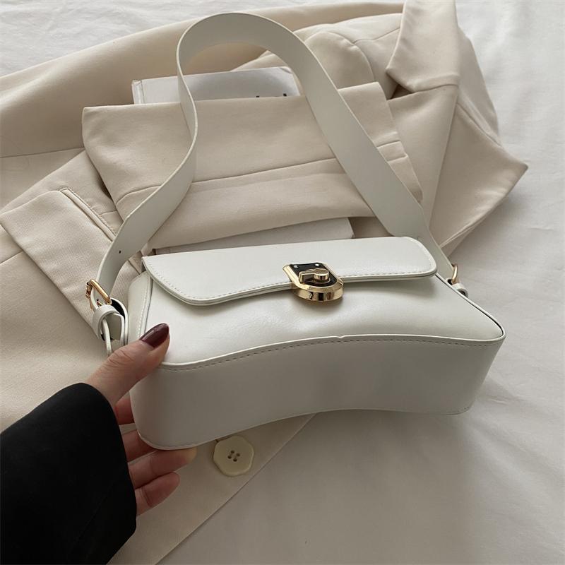 Classic Women's Crossbody Shoulder Bags 2025 Summer Autumn Textured PU Leather Small Square Bag Lady Daily Commuter Satchel Handbags