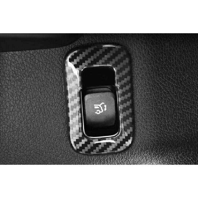 For Benz GLA Carbon Fiber -22 Car Inner Tailgate Rear Door Switch Cover Trim