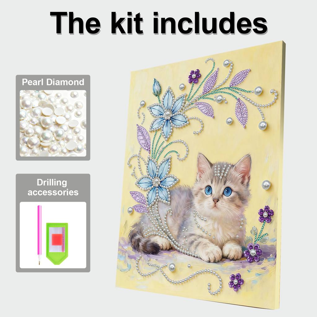 Pearl DIY Diamond Painting Gem Art 11.8x15.7inch with Frame for Adults/Beginners Gift Idea Home Decor