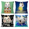 L-Lnoue T-Toro Cute Cushion Cover Pattern Printed Pillowcase for Living Room Sofa Cushion Cover & Bedroom Decor