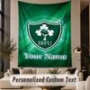 Custom Text Tapestry Ireland Rugby Print Wall Tapestry Indoor Living Room Wall Decor