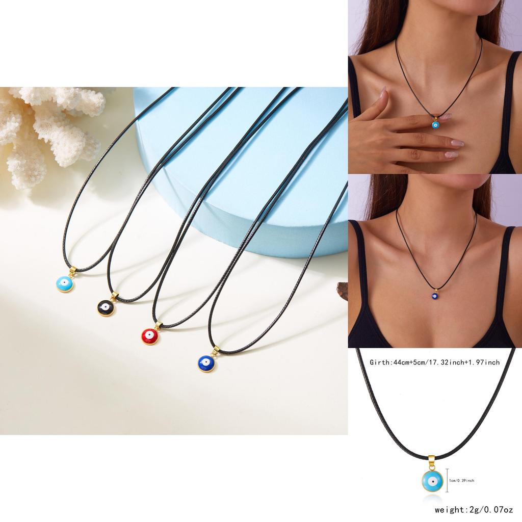 Fashion Eye Pendant Necklace With Alloy Chain For Women