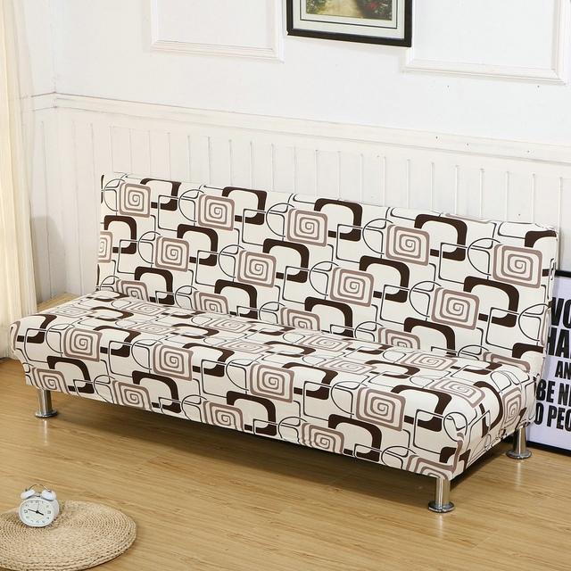 Black Geometric Folding Sofa Bed Case Living Sofa Cases Elastic Spandex Stretchdouble Seat Case Slipcovers For Living Room Area Geometric Print