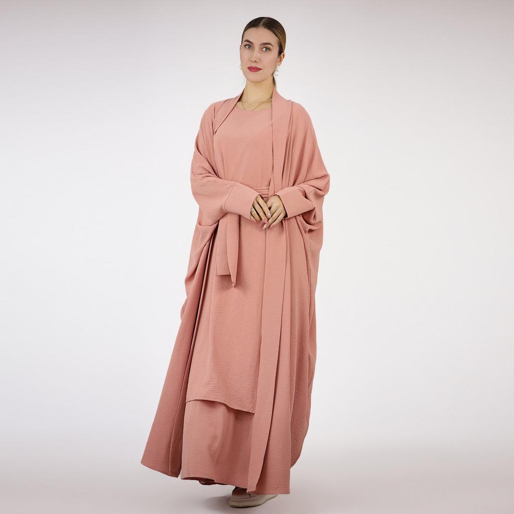 Loriya Solid Color Dress Two-Piece Set - Middle East Edition 2023