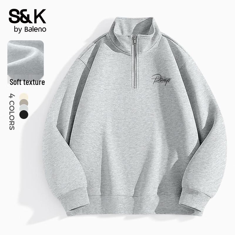 

Baleno Men s S&K Series Stand Collar Letter Print Sweatshirt L