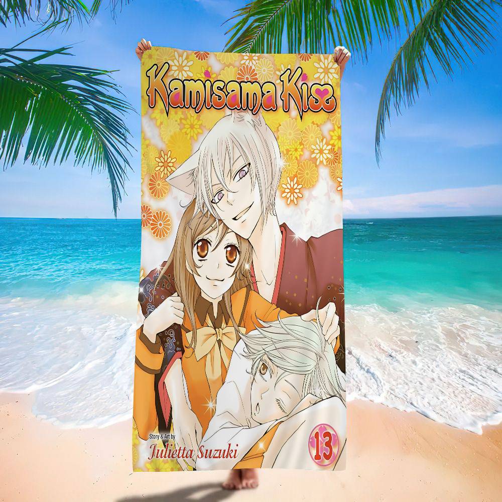 K-Kamisama K-Kisss Classic Comics Bath Towel Microfiber Soft Water Absorbing Breathable For Kids Decorative Cartoon Beach Towel