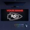 Custom Name,Kansas City Chiefs Mouse Pad, Large Gaming Desk Mat, Non-slip XXL Mousepad for Laptop & Tablet, Mini PC Playmat with Stitched Edges